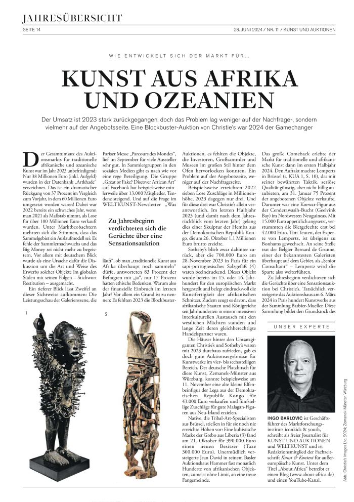 Jahresrückblick 2024 Kunst und Auktionen S. 1