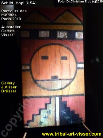 Parcours des mondes 2010 Schild Hopi Galerie Visser Bruessel tribal-art-visser.com