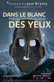 Plakat zur Ausstellung Dans le blanc des yeux - Masques primitifs du Nepal_2010
