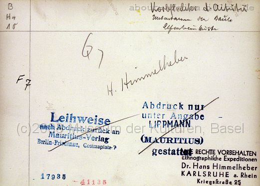 Rückseite Feldfoto, Firmenstempel
