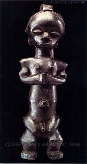 Figur, Fang, Kamerun, Eingang 1951 aus Sammlung Paravicini, Museum der Kulturen Basel, Nr. III 11439, vermutlich(!) von Himmelheber gesammelt